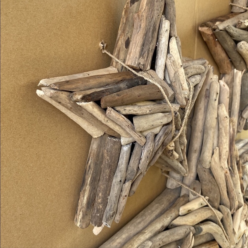 Pottery Barn Rustic Pieced Driftwood Stars Wall Art - Set Of 3 ✨ - Picture 10 of 15